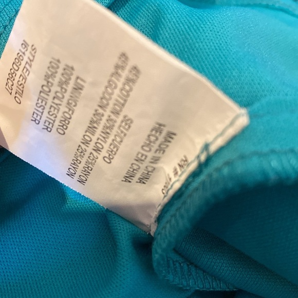 As U Wish Teal Lace Mini Dress Bohemian Coastal Size Large - Picture 6 of 6